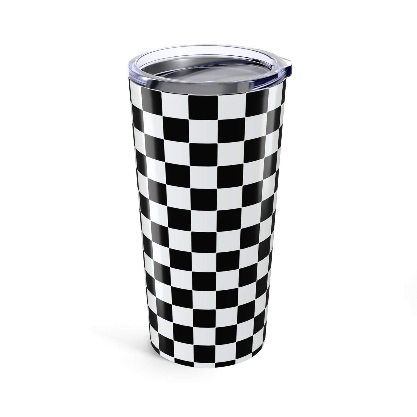 UNF★CKWITHABLE-ISH Checkered Tumbler, Black White/Electric Blue