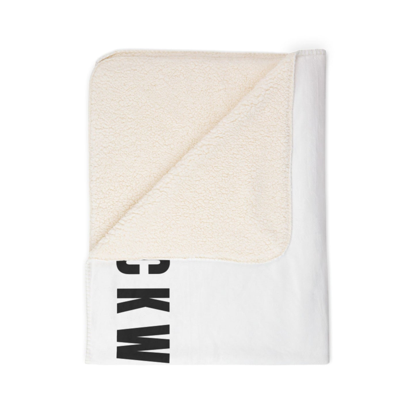 UNF★CKWITHABLE-ISH™ Minky Plush Throw Blanket, All White/Hot Pink Star