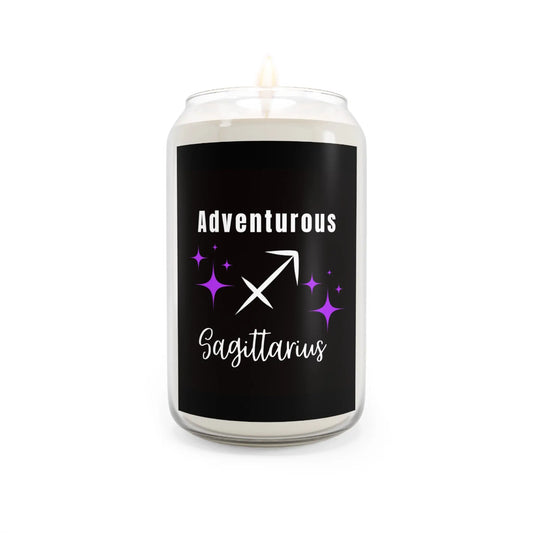 Wanderlust & WTF Sagittarius Zodiac Candle Printify