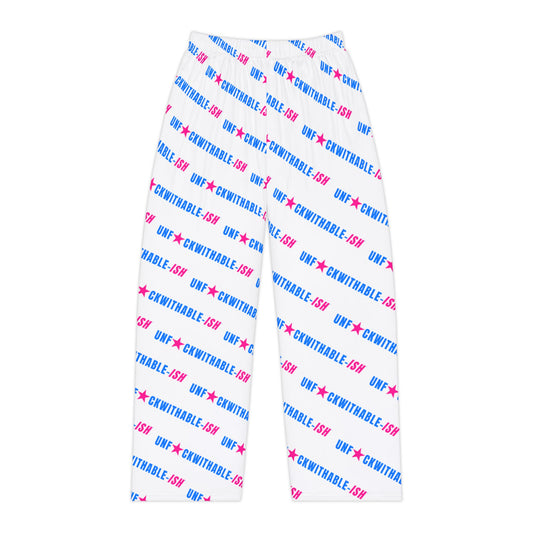 UNF★CKWITHABLE-ISH™ Women's Lounge Pants, Electric Blue/Hot Pink All-Over Print