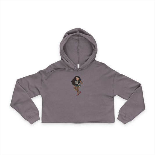 Premium Cropped Streetwear Hoodie, Featured With Skarlitt