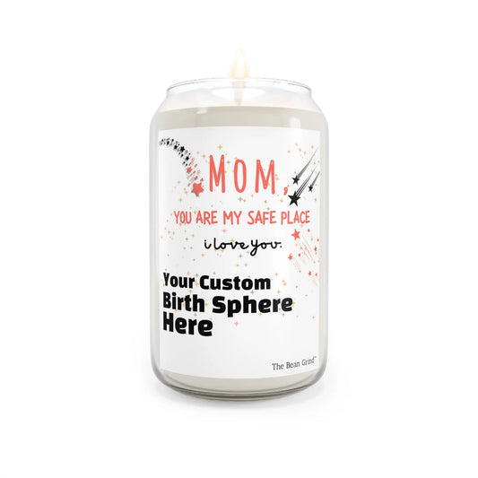 Custom Scented Candle, Mother’s Day Gift, Child’s Birth Sphere, 13.75oz Printify