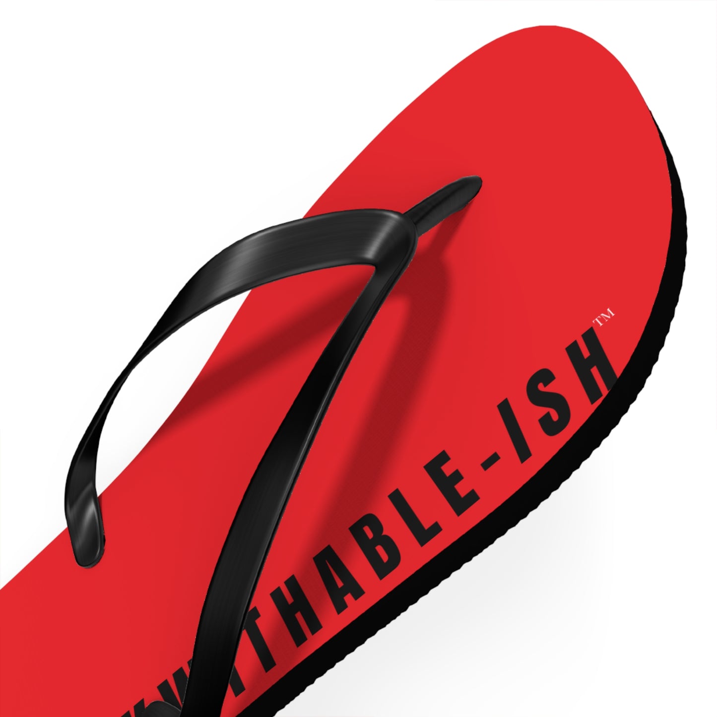 UNF★CKWITHABLE-ISH™ Flip Flops Black, Red/White