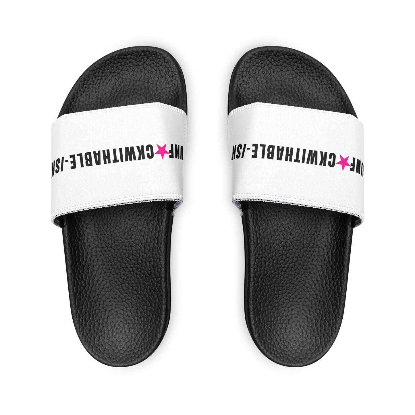 UNF★CKWITHABLE-ISH™ Women’s Slides. Hot-Pink Star Edition
