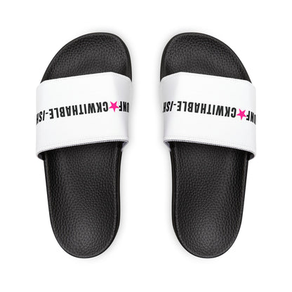 UNF★CKWITHABLE-ISH™ Women’s Slides. Hot-Pink Star Edition