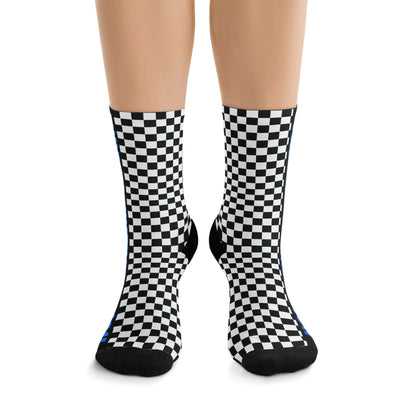 UNF★CKWITHABLE-ISH Retro-Rebel Electric Blue/Hot Pink Socks