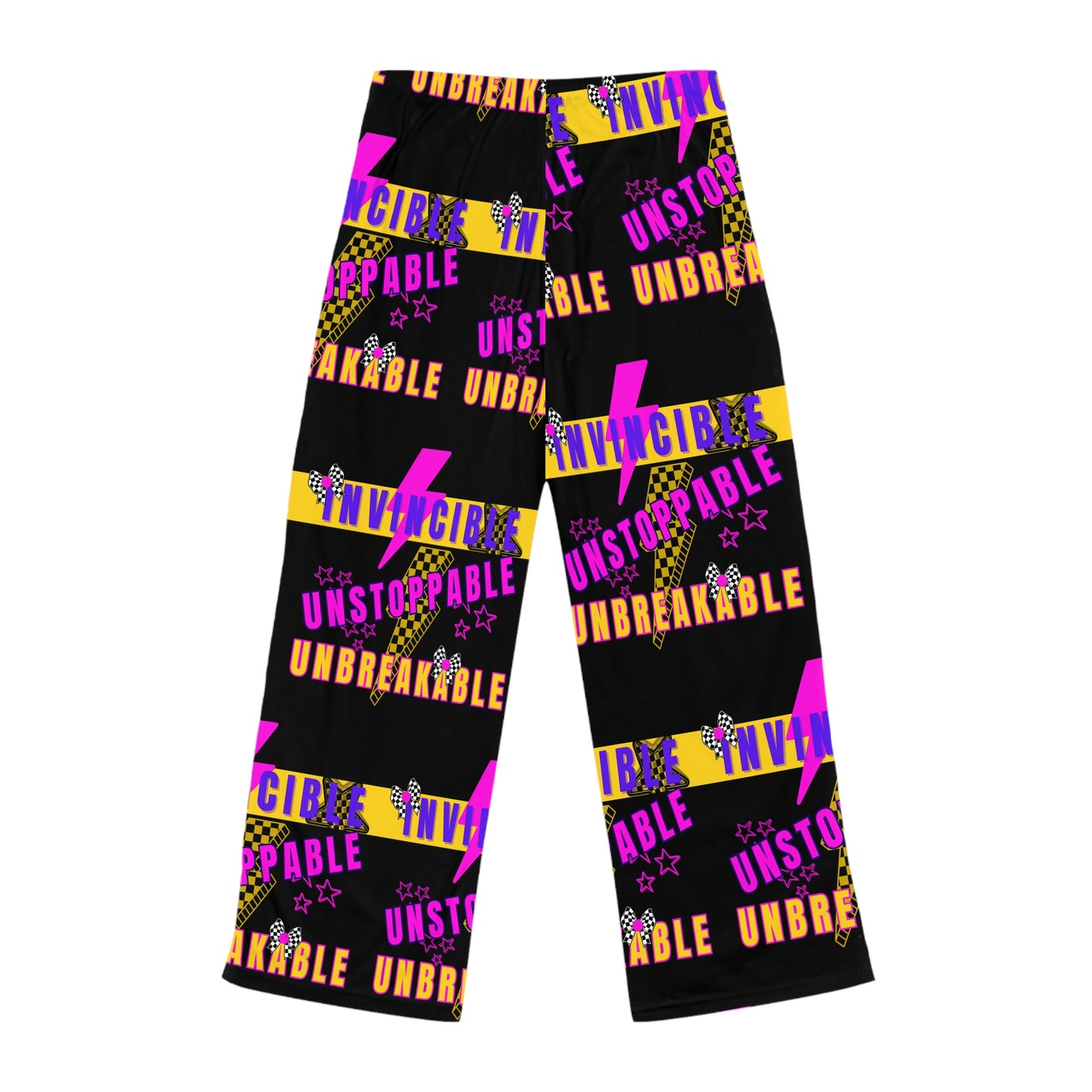 Women's Streetwear Retro Vibe Lounge Pants, Invincible, Unstoppable. Unbreakable