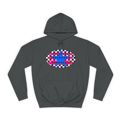 Retro Rebel Streetwear 
Unisex Premium Classic Fit Hoodie, Invincible Unstoppable Unbreakable - 7 Colors