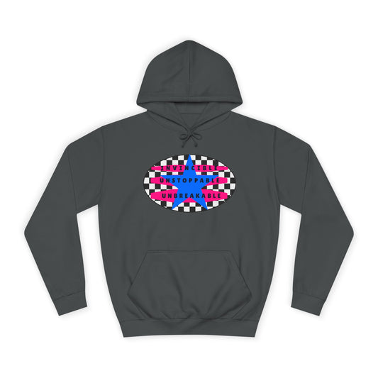 Retro Rebel Streetwear 
Unisex Premium Classic Fit Hoodie, Invincible Unstoppable Unbreakable - 7 Colors
