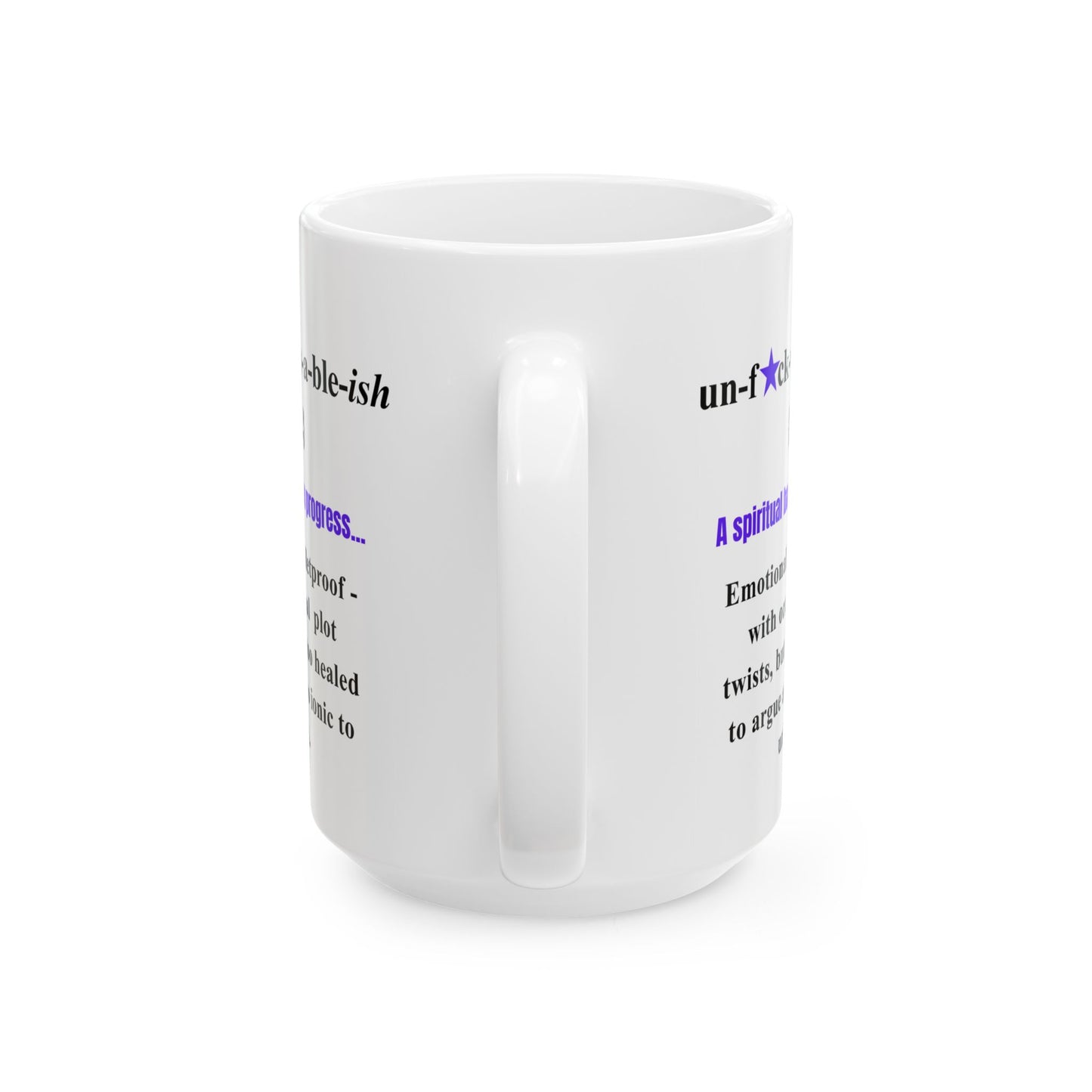 UNF★CKWITHABLE-ISH Mug, Recovery Definition with Leopard Print