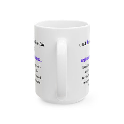 UNF★CKWITHABLE-ISH Mug, Recovery Definition with Leopard Print
