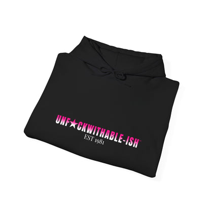 UNF★CKWITHABLE-ISH™ Unisex Hoodie, Streetwear Hot Pink/Black 5XL