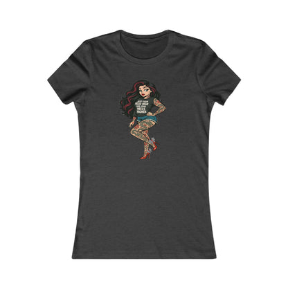Pin-up vintage rebel streetwear women’s fitted top with Scarlett the recovery warrior iconic Scarlett 