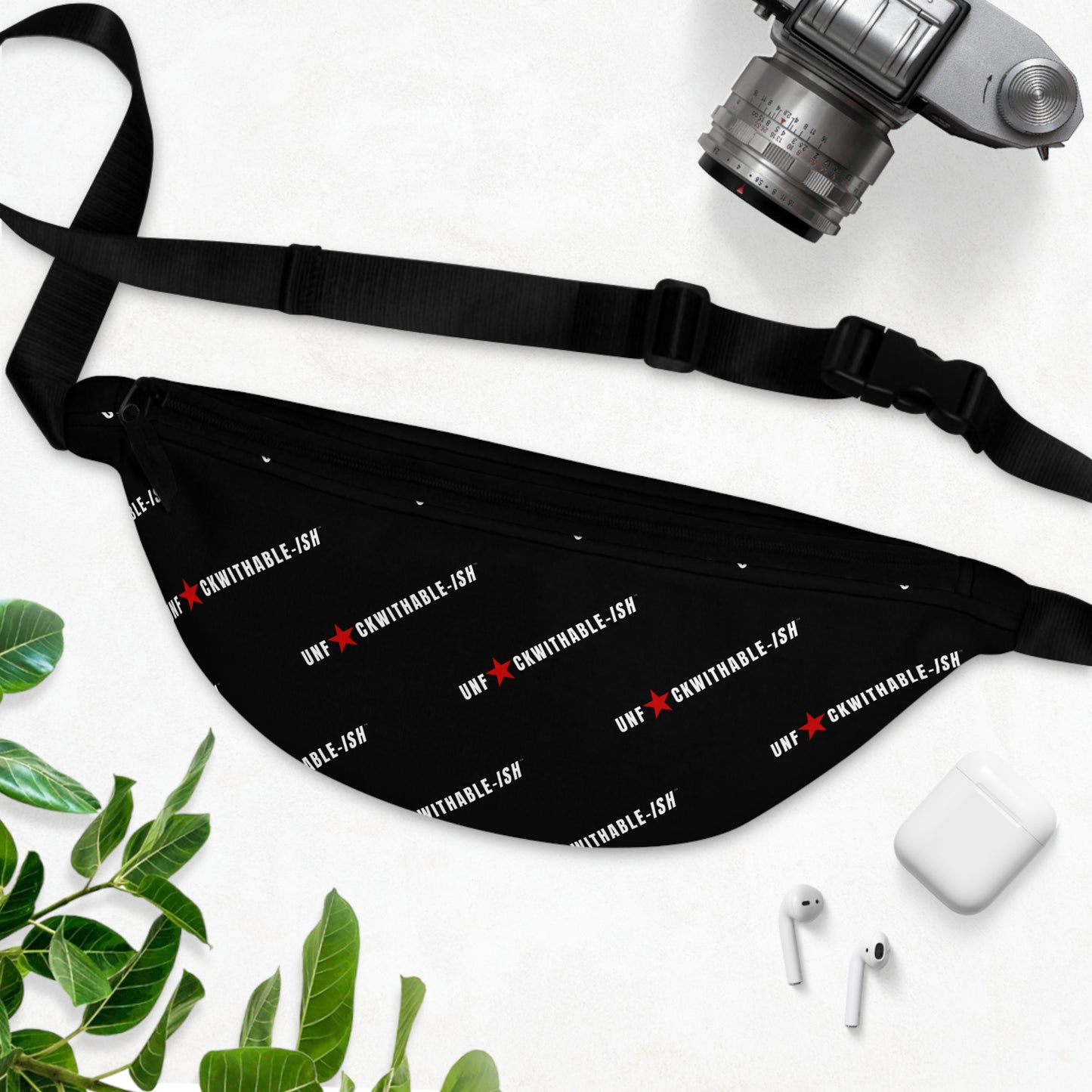 UNF★CKWITHABLE-ISH™ Fanny Pack, Black / Red Star Edition