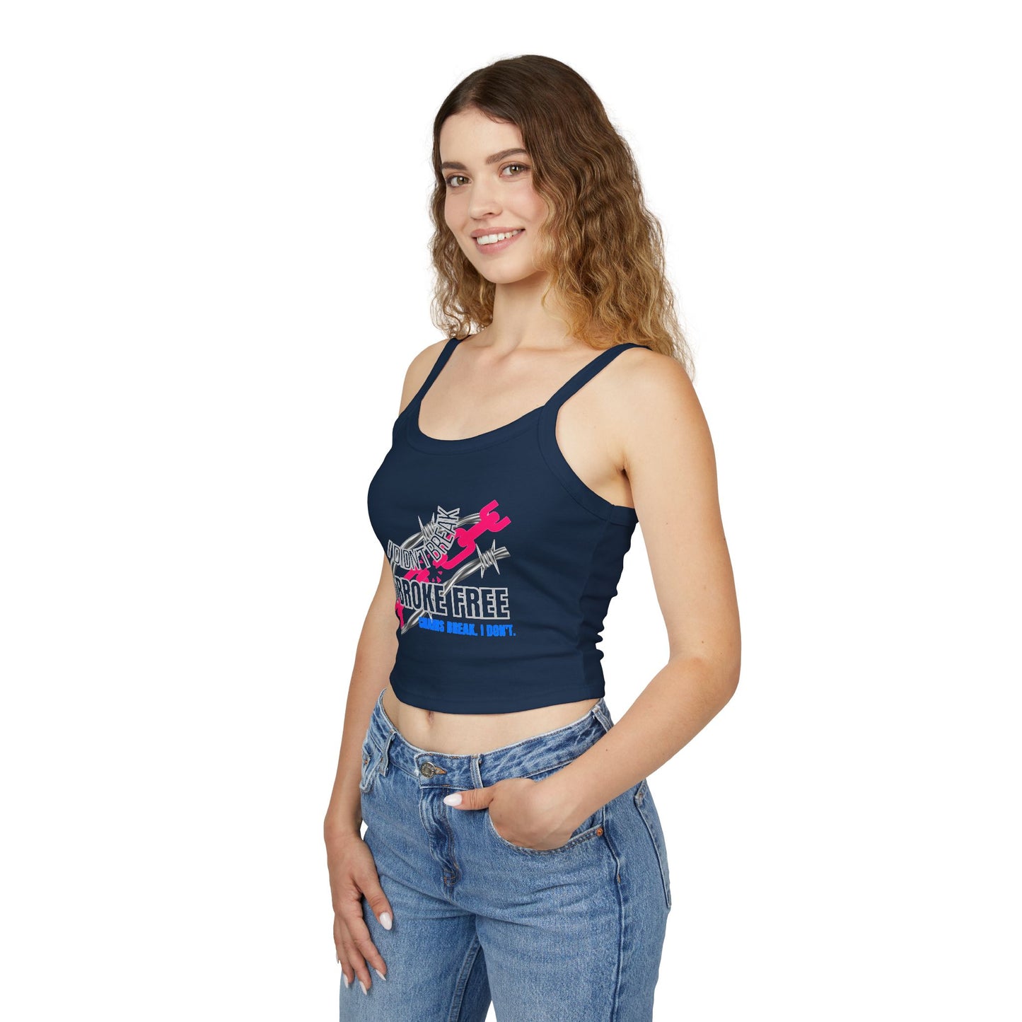 Sobriety Tank Top - "Chains Break, I Don’t"– Hot Pink Edition + Custom Sober Date