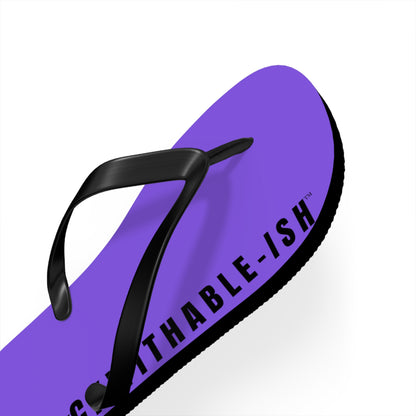 UNF★CKWITHABLE-ISH™ Flip Flops Purple, Black Star