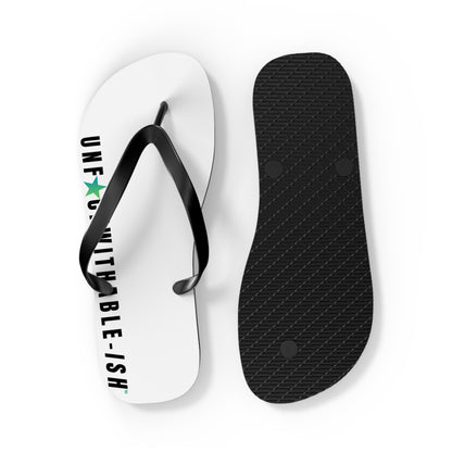 UNF★CKWITHABLE-ISH™ Flip Flops Star Black/Teal Star