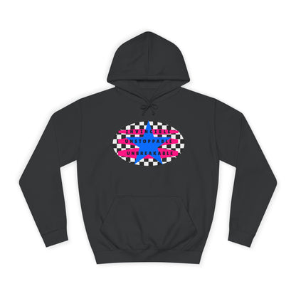 Retro Rebel Streetwear 
Unisex Premium Classic Fit Hoodie, Invincible Unstoppable Unbreakable - 7 Colors