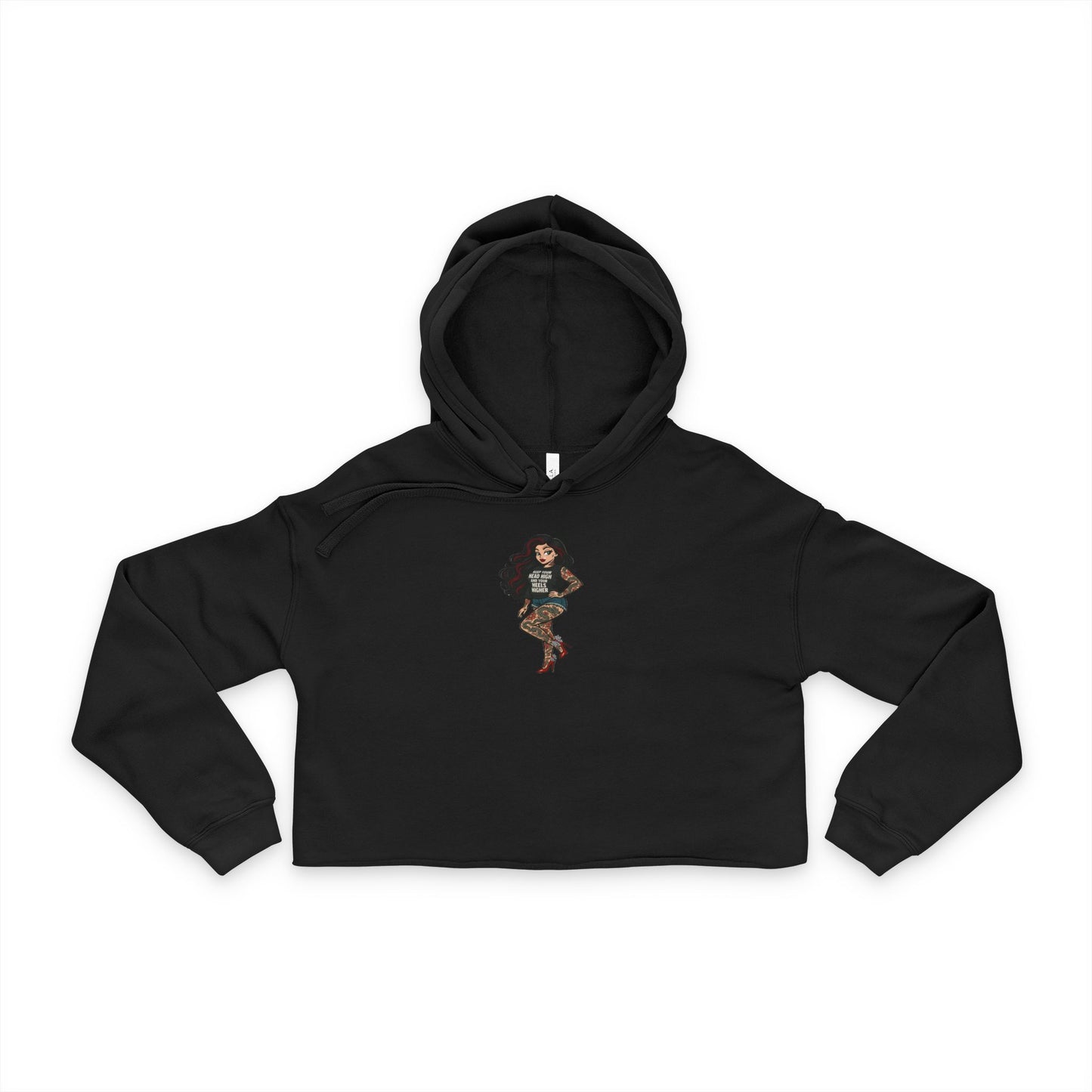 Premium Cropped Streetwear Hoodie, Featured With Skarlitt