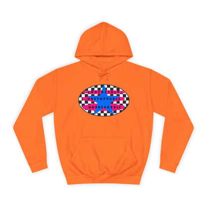 Retro Rebel Streetwear 
Unisex Premium Classic Fit Hoodie, Invincible Unstoppable Unbreakable - 7 Colors