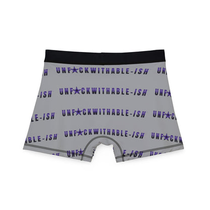 UNF★CKWITHABLE-ISH™ Boxer Briefs – Gray with Purple Star, Chaos Meets Clarity