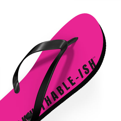 UNF★CKWITHABLE-ISH™ Flip Flops Hot Pink Star