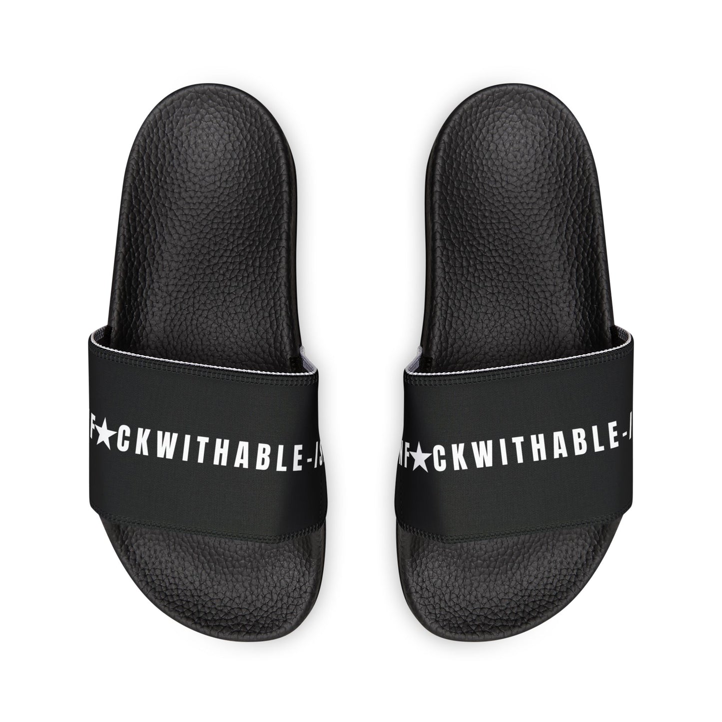 UNF★CKWITHABLE-ISH™ Men's Removable Strap Slide Sandals Black, White/White Star