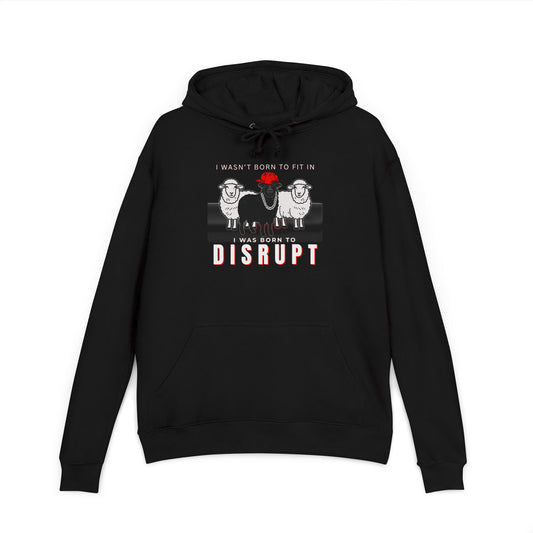 Black Sheep Born To Disrupt Hoodie, French Terry Recovery Streetwear