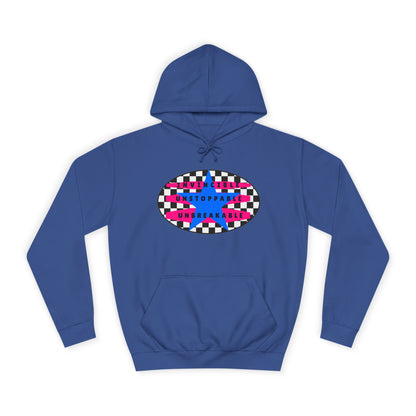 Retro Rebel Streetwear 
Unisex Premium Classic Fit Hoodie, Invincible Unstoppable Unbreakable - 7 Colors