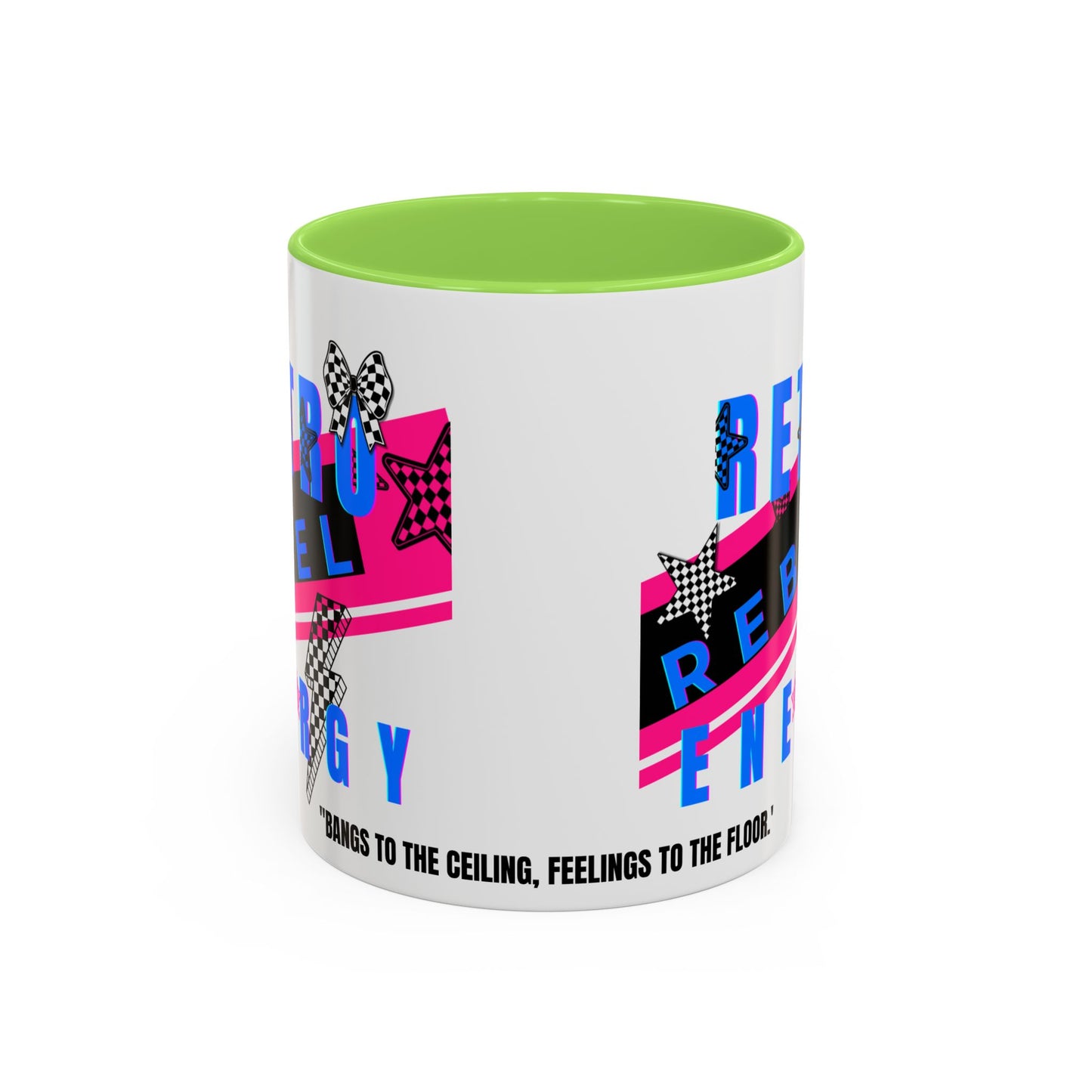 Retro Rebel Mug, 90s Nostalgia, "Bangs to the Ceiling"
