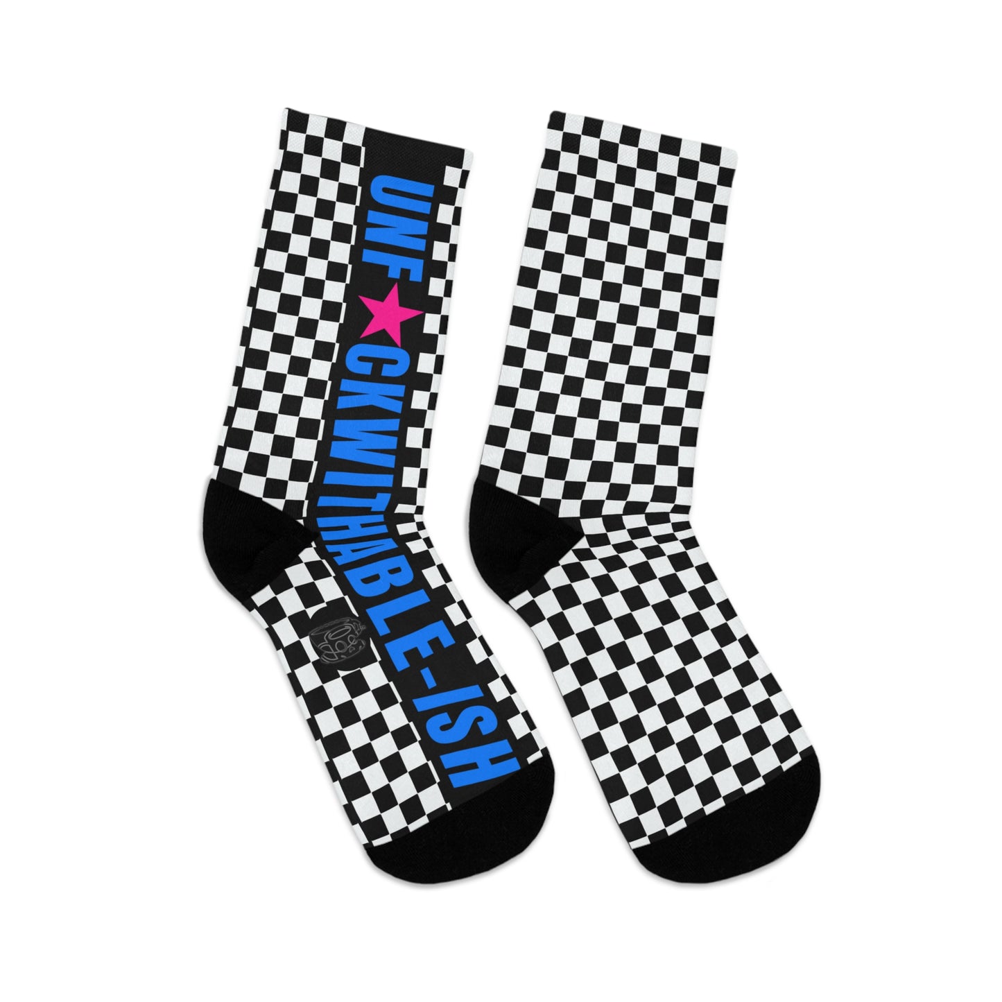 UNF★CKWITHABLE-ISH Retro-Rebel Electric Blue/Hot Pink Socks
