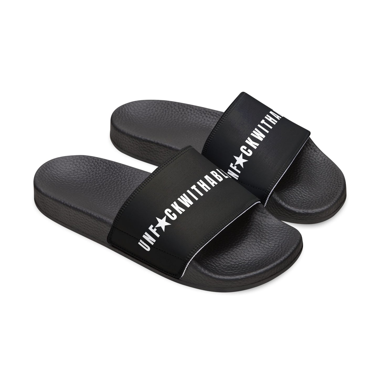 UNF★CKWITHABLE-ISH™ Men's Removable Strap Slide Sandals Black, White/White Star