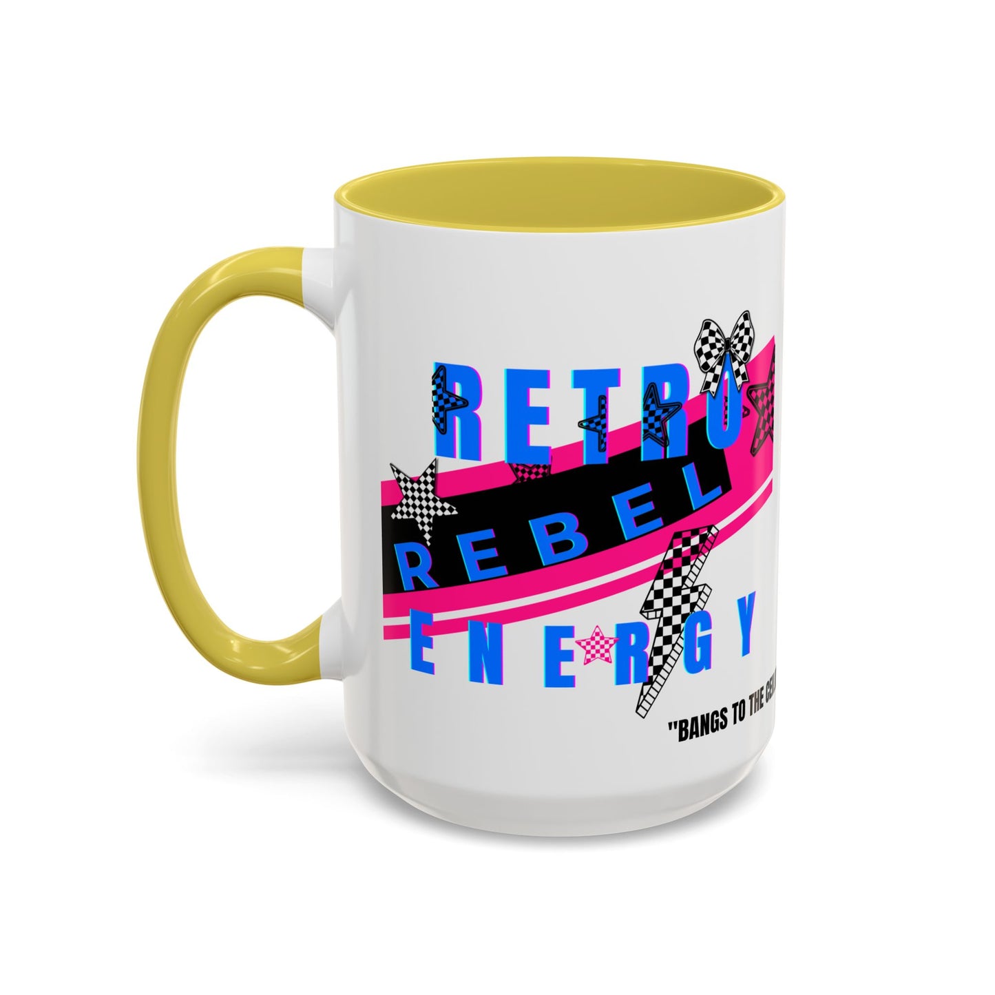 Retro Rebel Mug, 90s Nostalgia, "Bangs to the Ceiling"