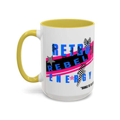 Retro Rebel Mug, 90s Nostalgia, "Bangs to the Ceiling"