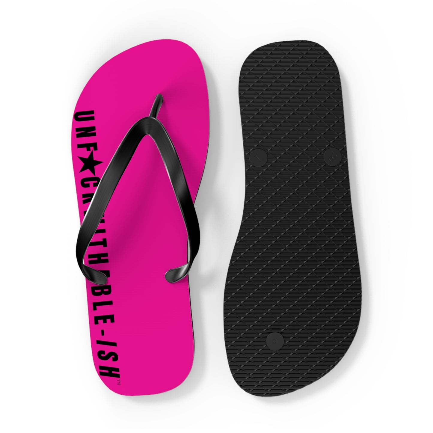 UNF★CKWITHABLE-ISH™ Flip Flops Hot Pink Star