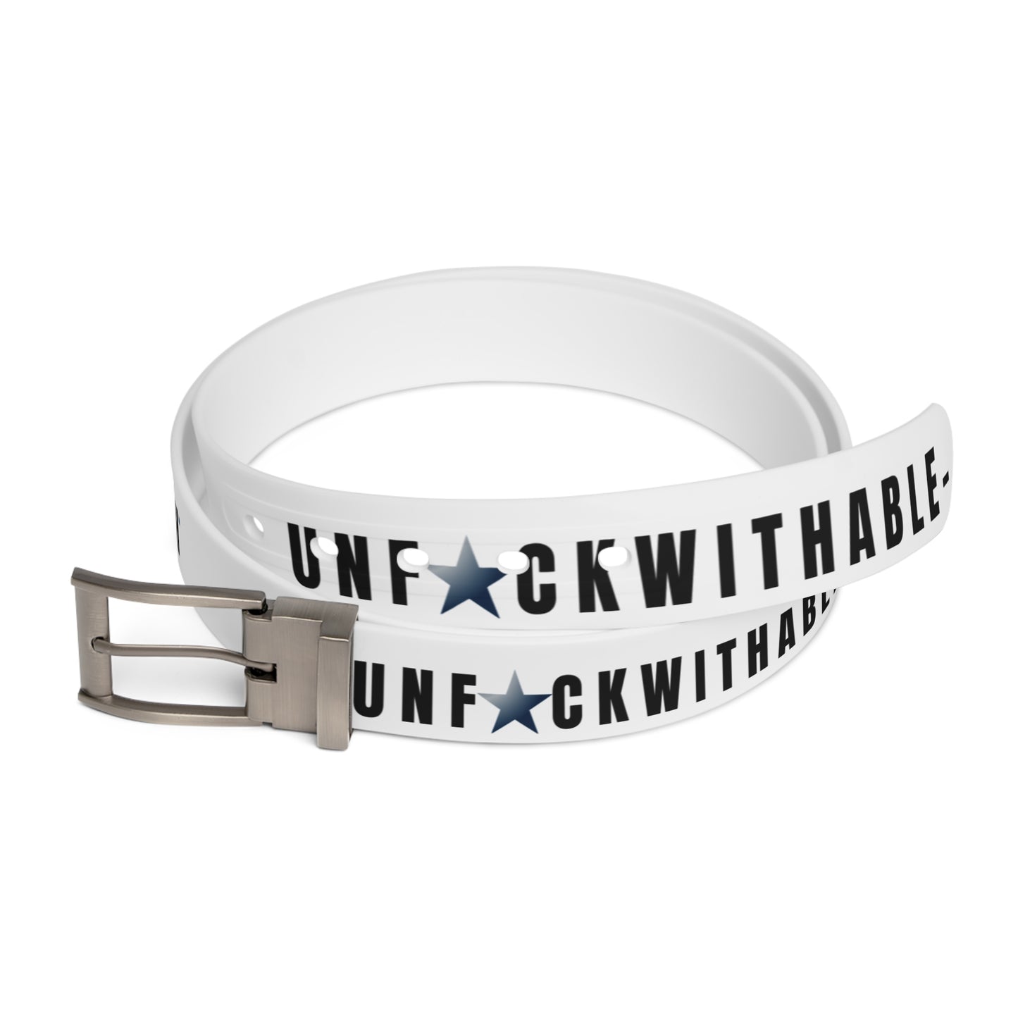 UNF★CKWITHABLE-ISH™ Belt White/Black/Grey Gradient Star