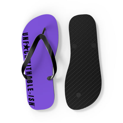 UNF★CKWITHABLE-ISH™ Flip Flops Purple, Black Star