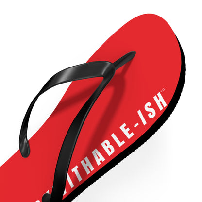 UNF★CKWITHABLE-ISH™ Flip Flops Red, White Star