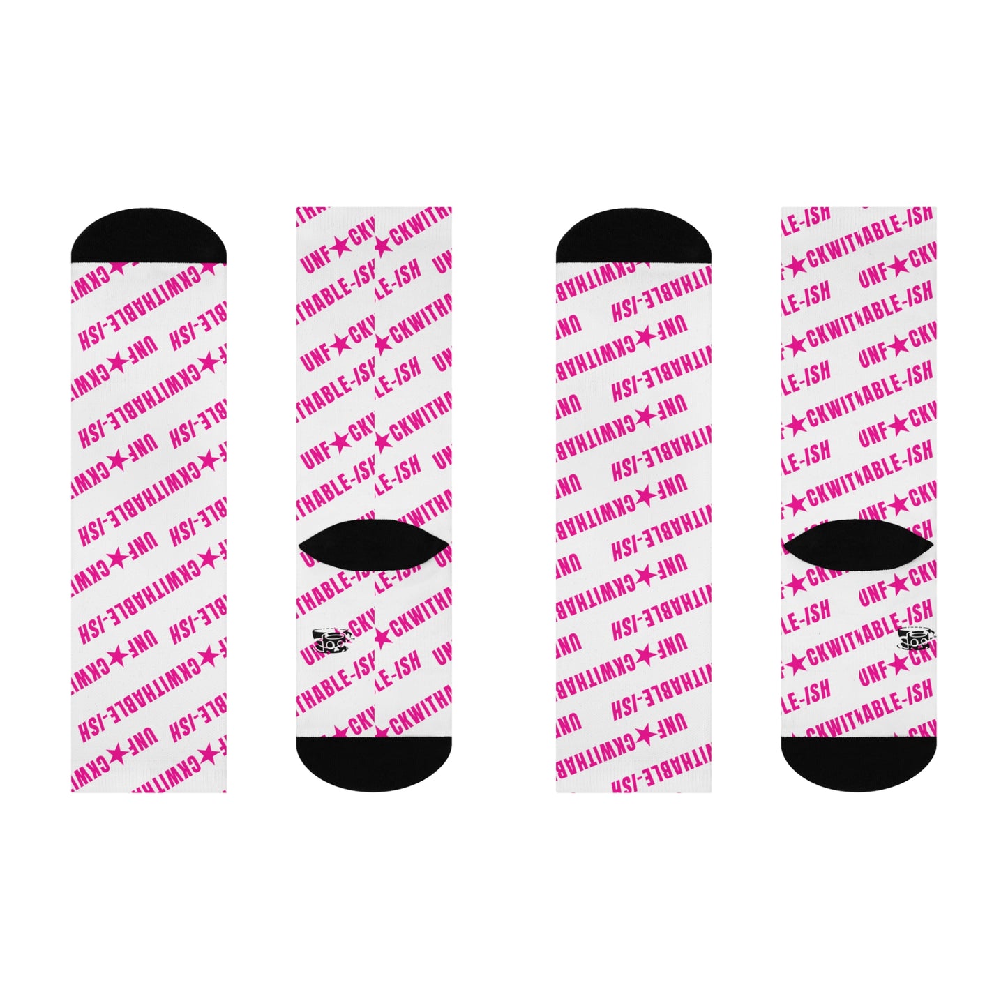 UNF★CKWITHABLE-ISH Crew Socks – Pink or Purple Star