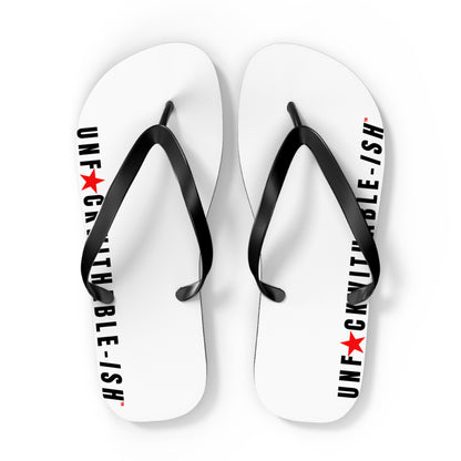 UNF★CKWITHABLE-ISH™ Flip Flops Black/Red Star