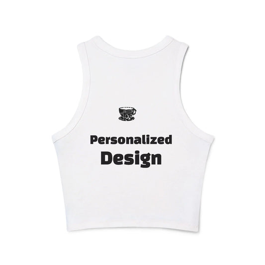 The Bean Grind™ Personalized Women's Rib Racer Tank Top Printify