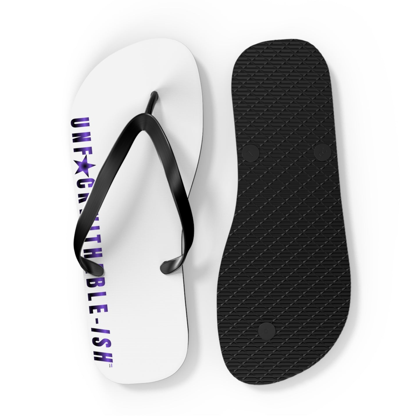 UNF★CKWITHABLE-ISH™ Flip Flips White with Gradient Purple/Purple