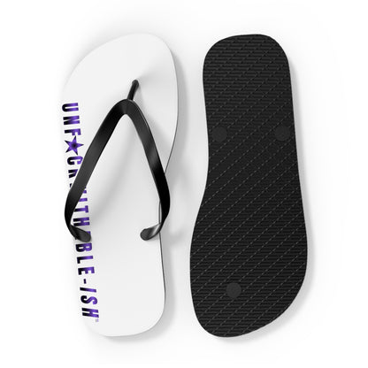 UNF★CKWITHABLE-ISH™ Flip Flips White with Gradient Purple/Purple