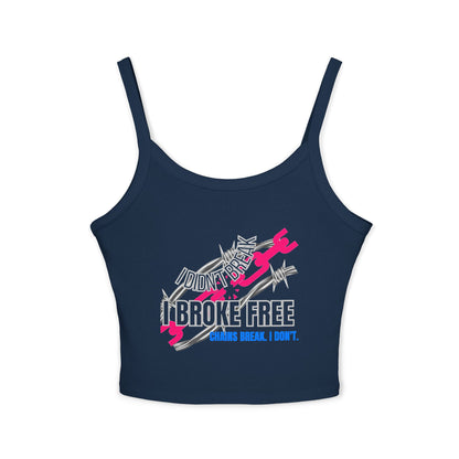 Sobriety Tank Top - "Chains Break, I Don’t"– Hot Pink Edition + Custom Sober Date