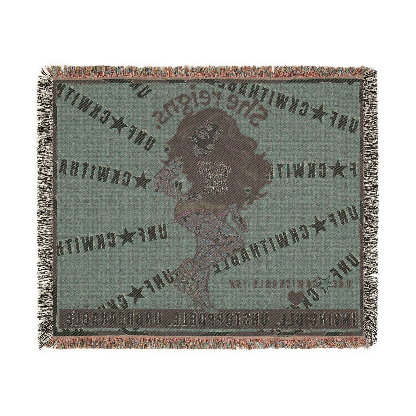UNF★CKWITHABLE-ISH™ Skarlitt, Woven Blanket/Wall Tapestry