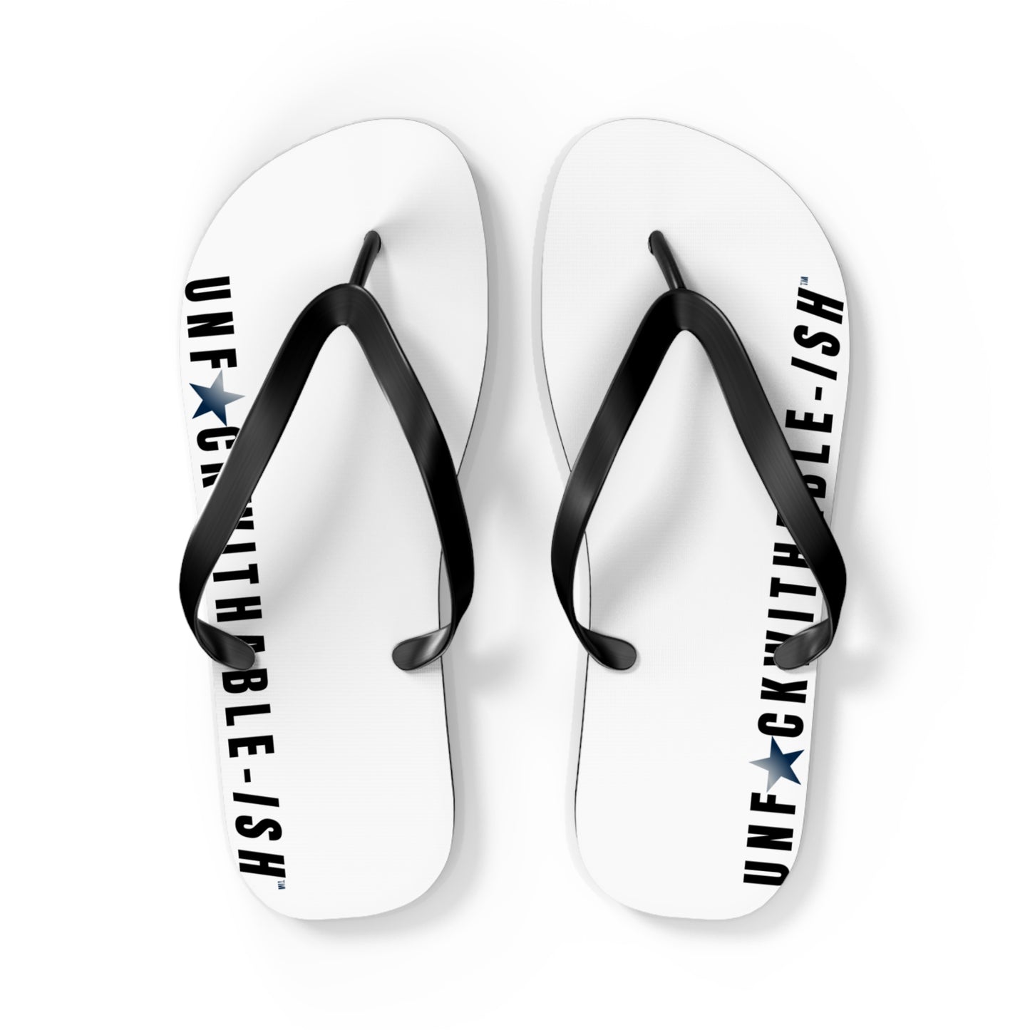 UNF★CKWITHABLE-ISH™ Flip Flops Black/Black Gradient Star