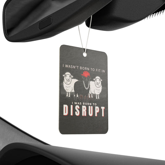 Black Sheep Born to DISRUPT Car Air Freshener Ornament Card
