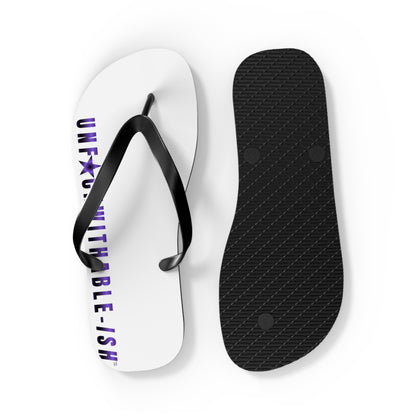 UNF★CKWITHABLE-ISH™ Flip Flips White with Gradient Purple/Purple
