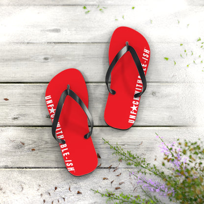 UNF★CKWITHABLE-ISH™ Flip Flops Red, White Star
