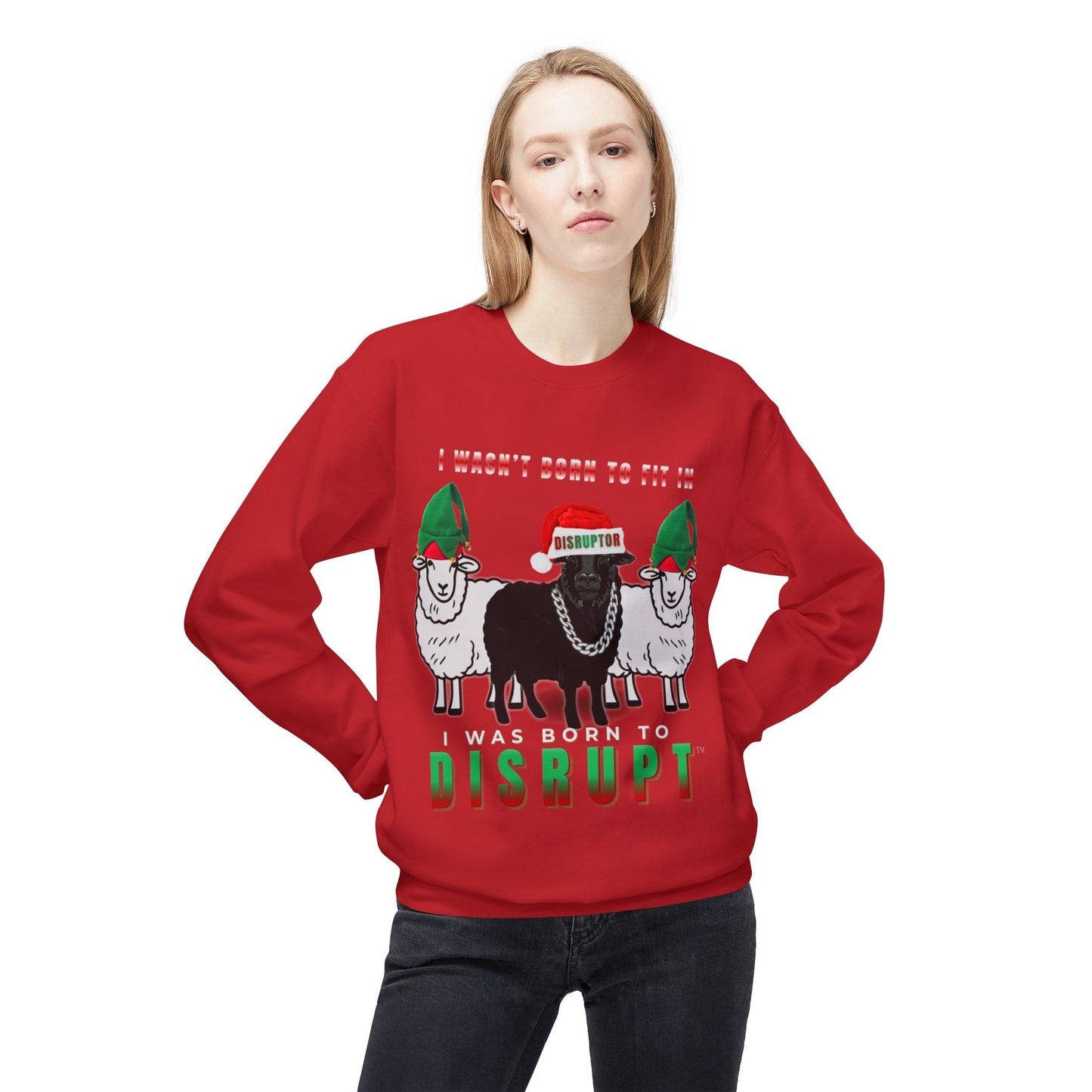 Black Sheep Ugly Christmas Sweater, I Wasn’t Born to Fit In - LIMITED EDITION 2025